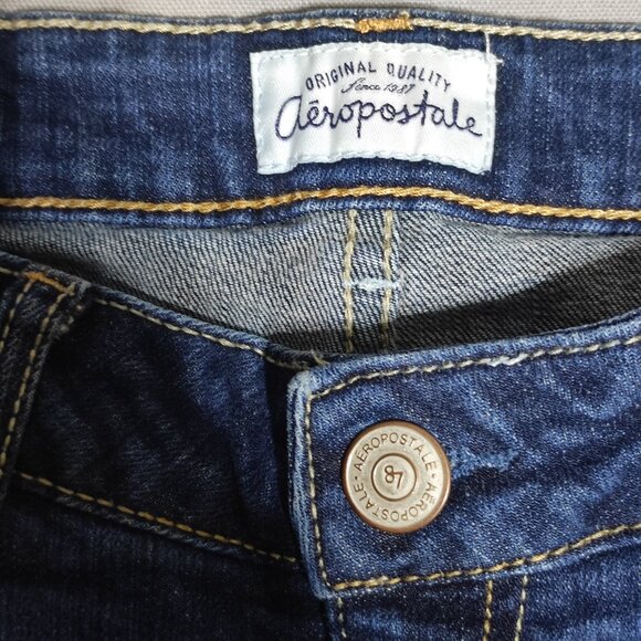 Aeropostale jeans women's size 5/6 ink blue colour Bayla skinny straight leg - Picture 6 of 12